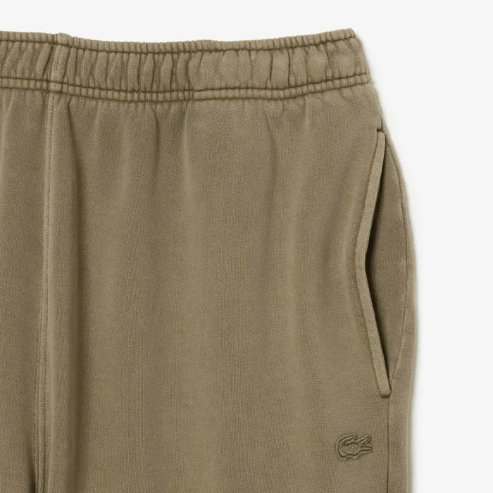 Sweatpants and Trousers MenWomen Lacoste Unisex Cotton Fleece Joggers Khaki Green S3i