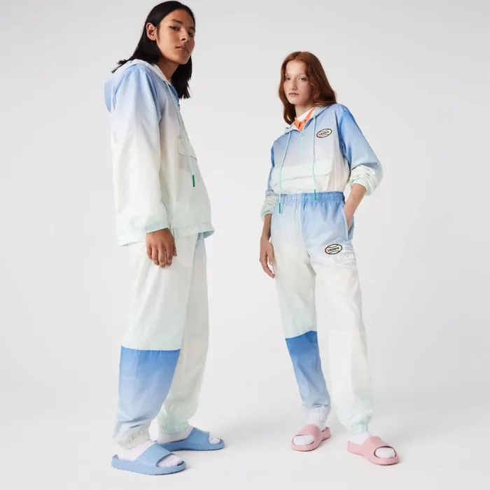 Sweatpants and Trousers MenWomen Lacoste Unisex LIVE Gradated Print Joggers Blue White Turquoise 3ux Sweatpants and Trousers MenWomen Lacoste Unisex LIVE Gradated Print Joggers Blue White Turquoise 3ux