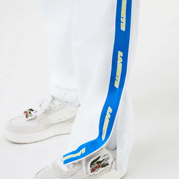 Sweatpants and Trousers MenWomen Lacoste Unisex WaterRepellent Joggers White Sbh