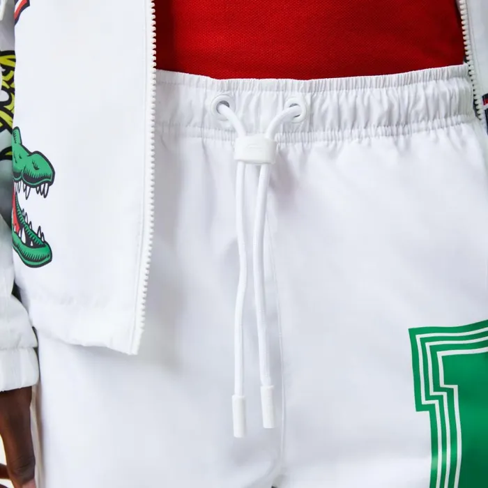 Sweatpants and Trousers MenWomen Lacoste Unisex WaterRepellent Joggers White Sbh