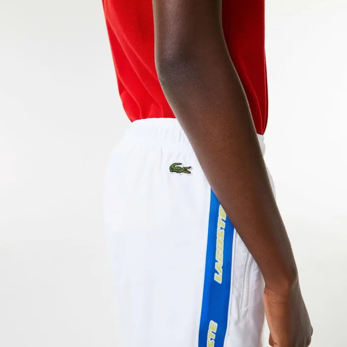 Sweatpants and Trousers MenWomen Lacoste Unisex WaterRepellent Joggers White Sbh