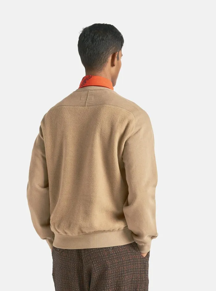 Sweatshirt In Sand Brush Back Sweat Men Universal Works Sweatshirts