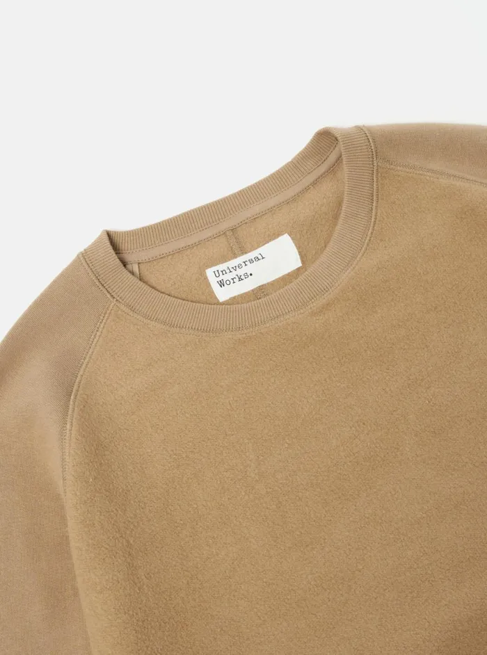 Sweatshirt In Sand Brush Back Sweat Men Universal Works Sweatshirts