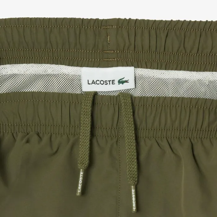 Swim Kids Lacoste Kids039 Colorblock Swim Trunks Khaki Green Grey Chine White Iil