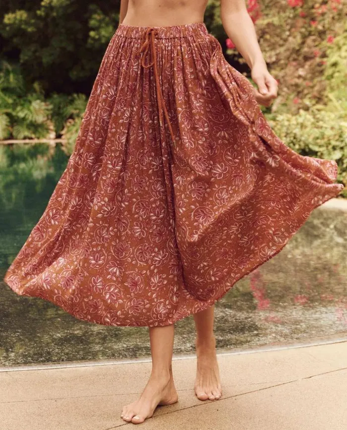 Swim The Great The Ripple Skirt Golden Sand Oasis Floral