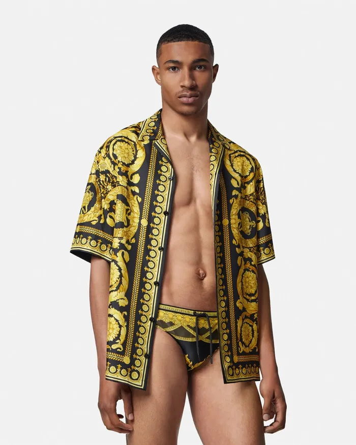 Swimwear Men Versace La Coupe Des Dieux Swim Briefs Black
