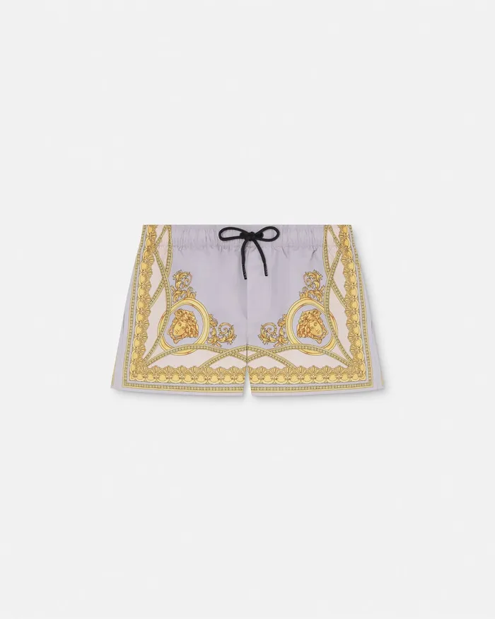 Swimwear Men Versace La Coupe Des Dieux Swim Shorts Grayprint