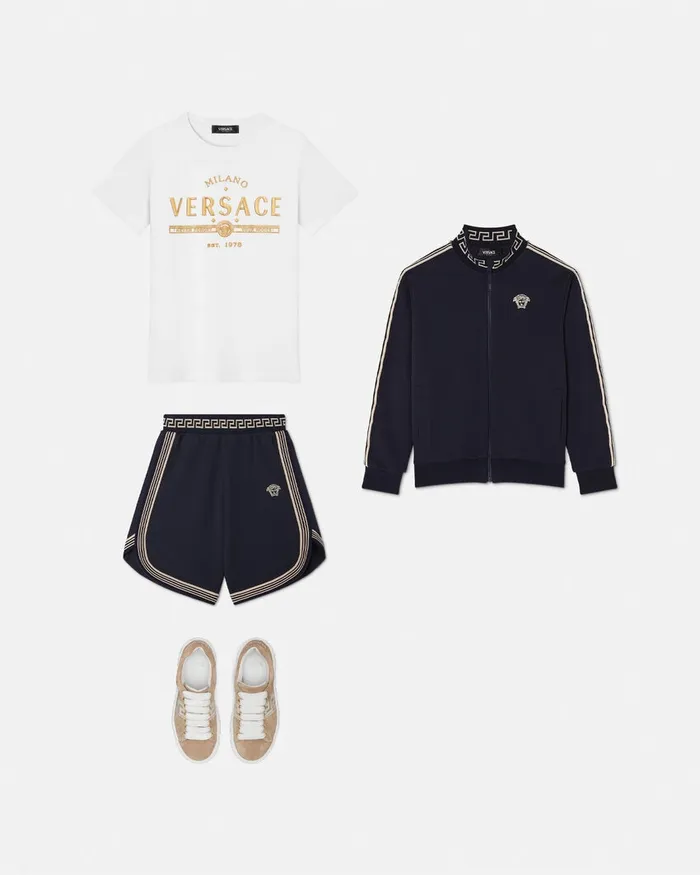 Tshirts and Polos Kids Versace Logo TShirt Whiteprint
