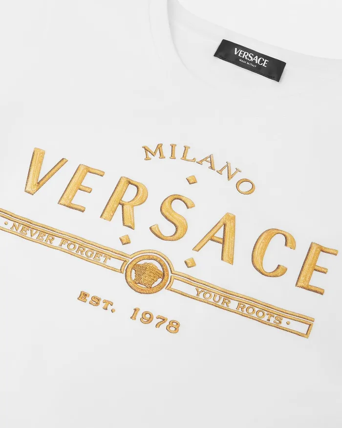 Tshirts and Polos Kids Versace Logo TShirt Whiteprint