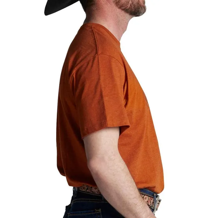 TShirts and Polos Men Justin Boots Justin Logo Tee Rust Heather 040orange041