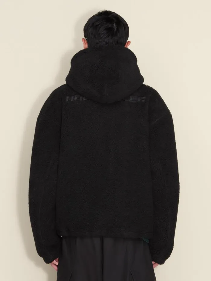 Tshirts and Sweats Men Holzweiler Soothest Fleece Zip Hoodie Black
