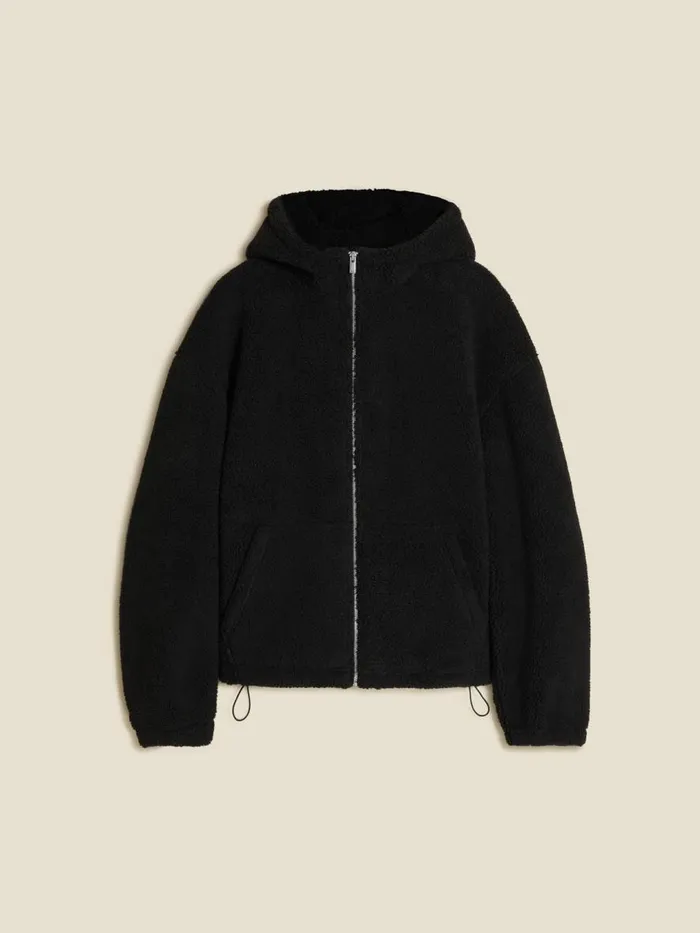 Tshirts and Sweats Men Holzweiler Soothest Fleece Zip Hoodie Black