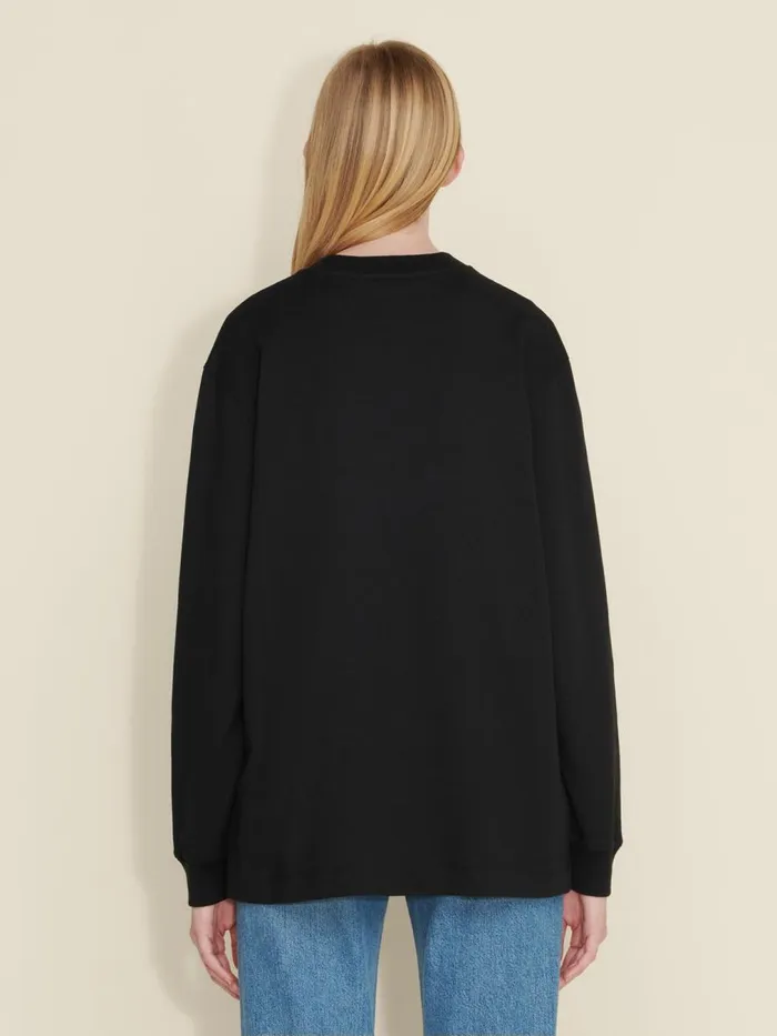 Tshirts and Sweats Women Holzweiler W Relaxed Long Sleeve Black