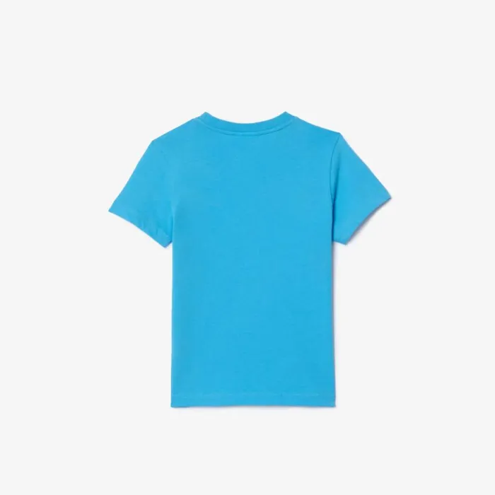 TShirts and Tops Kids Lacoste Kids039 Plain Cotton Jersey TShirt Bonnie Blue Iy3