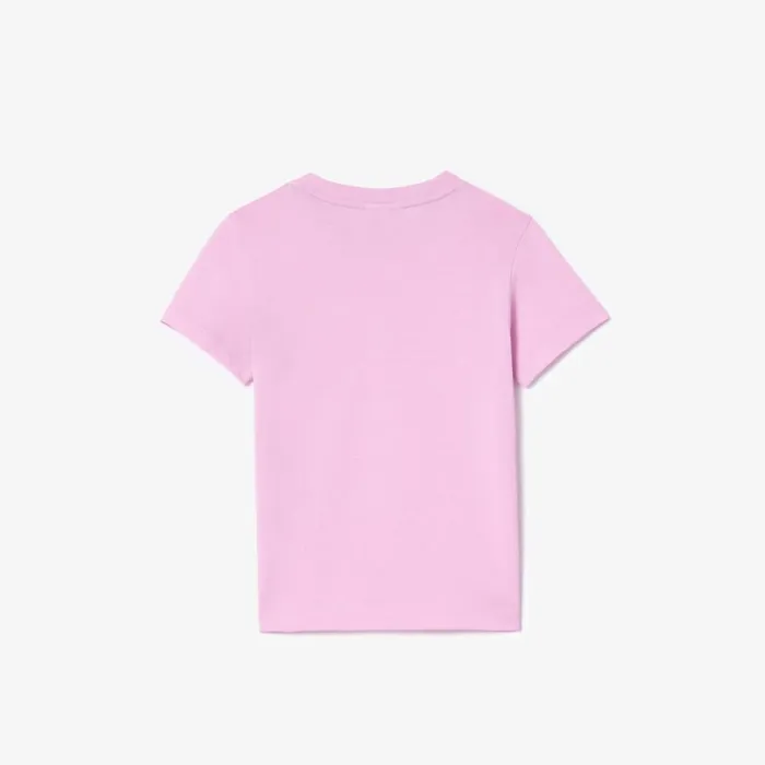 TShirts and Tops Kids Lacoste Kids039 Plain Cotton Jersey TShirt Pink Ixv