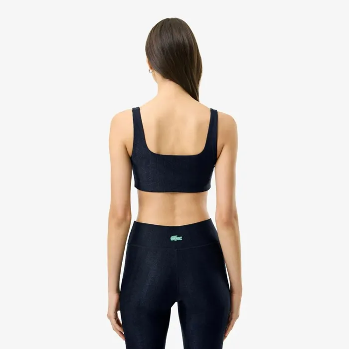 TShirts and Tops Women Lacoste Women039s Lacoste X Bandier Monogram Print Sports Bra Black 031