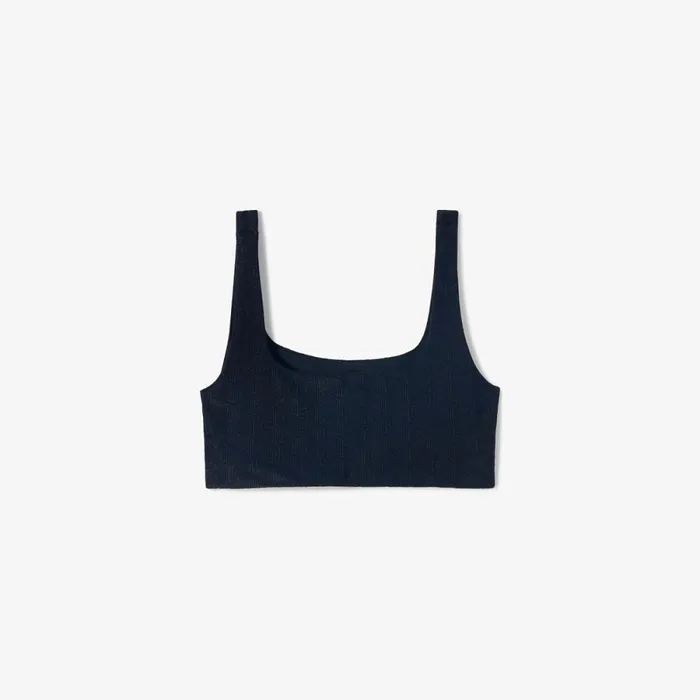 TShirts and Tops Women Lacoste Women039s Lacoste X Bandier Monogram Print Sports Bra Black 031