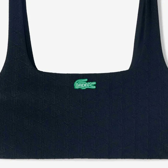 TShirts and Tops Women Lacoste Women039s Lacoste X Bandier Monogram Print Sports Bra Black 031