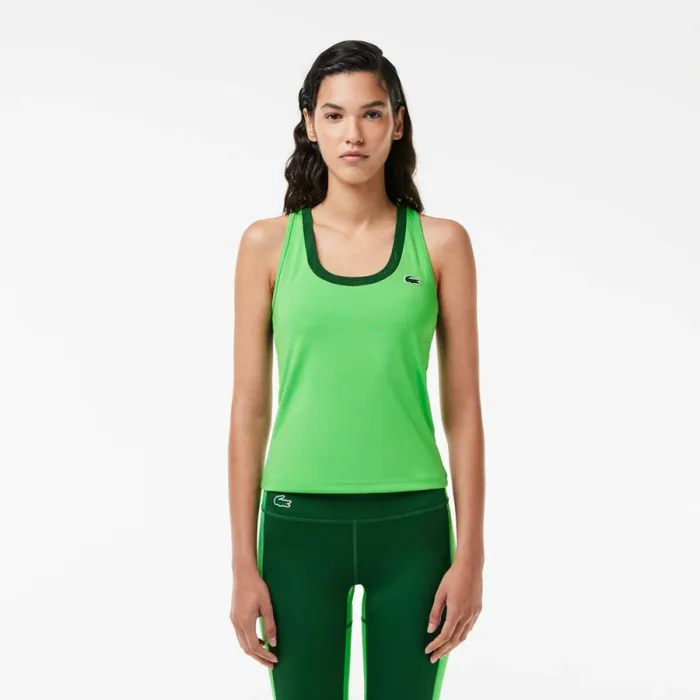TShirts and Tops Women Lacoste Women039s UltraDry Stretch Sport Tank Top Green Iux TShirts and Tops Women Lacoste Women039s UltraDry Stretch Sport Tank Top Green Iux
