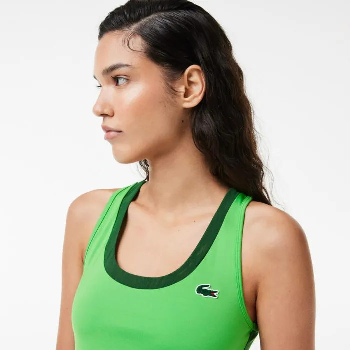 TShirts and Tops Women Lacoste Women039s UltraDry Stretch Sport Tank Top Green Iux