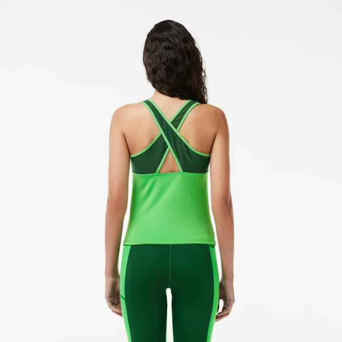 TShirts and Tops Women Lacoste Women039s UltraDry Stretch Sport Tank Top Green Iux