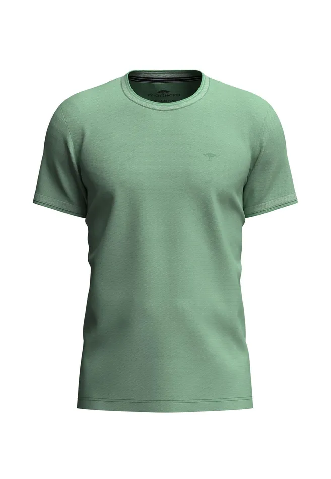 Tshirts Men FYNCHHATTON Plaincolored Cotton Tshirt With A Round Neckline Peesummer Breezestrong Bluenavyturf Green