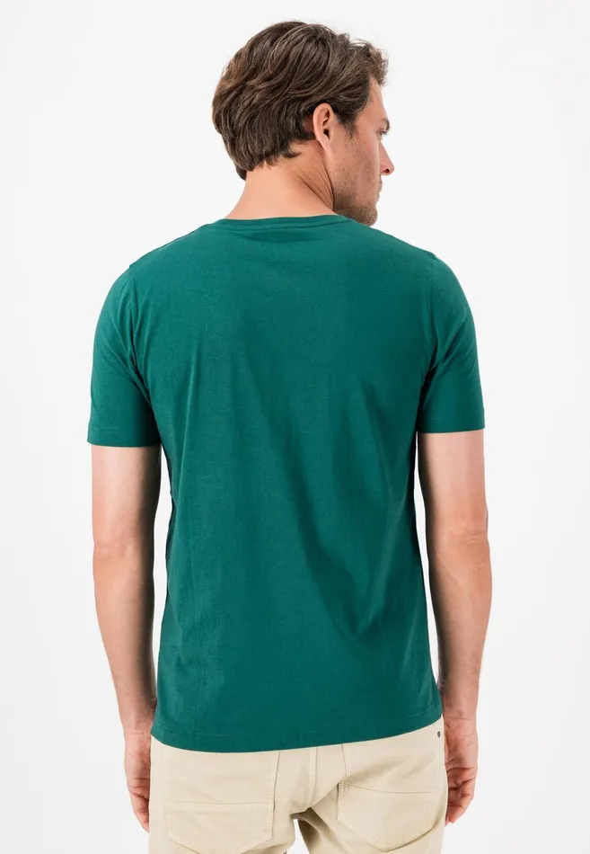 Tshirts Men FYNCHHATTON Tshirt With A Round Neckline Dark Emeraldvibrant Bluerustlight Khakicloud Bluegrass Greenflamepale Blush