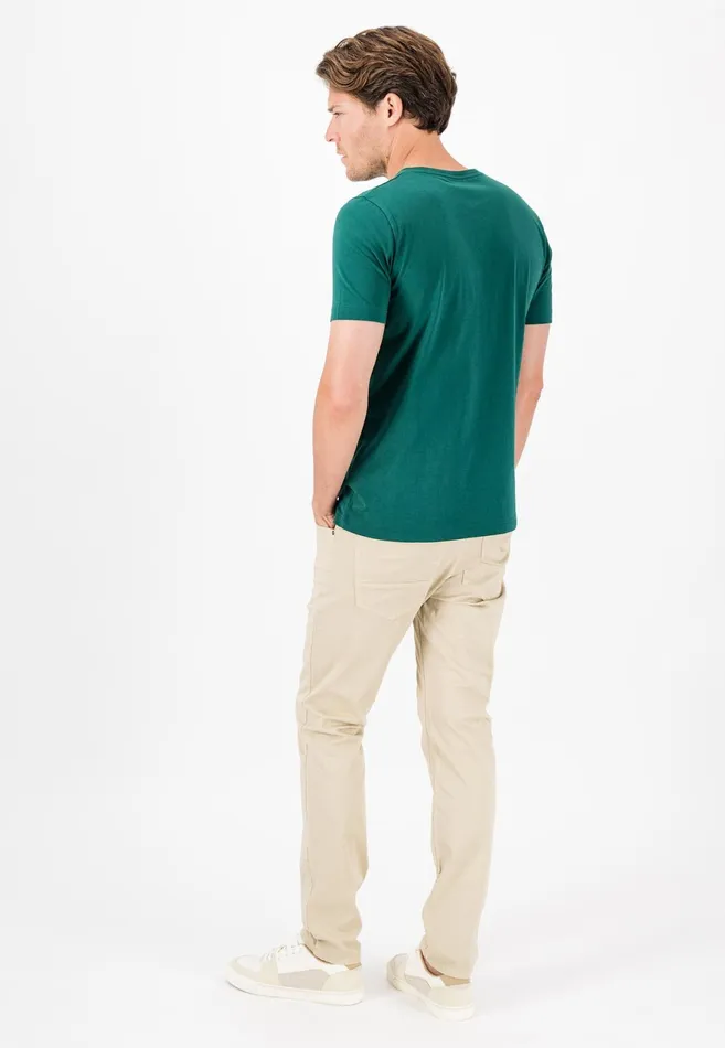 Tshirts Men FYNCHHATTON Tshirt With A Round Neckline Dark Emeraldvibrant Bluerustlight Khakicloud Bluegrass Greenflamepale Blush