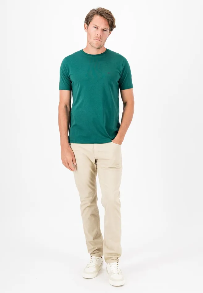 Tshirts Men FYNCHHATTON Tshirt With A Round Neckline Dark Emeraldvibrant Bluerustlight Khakicloud Bluegrass Greenflamepale Blush