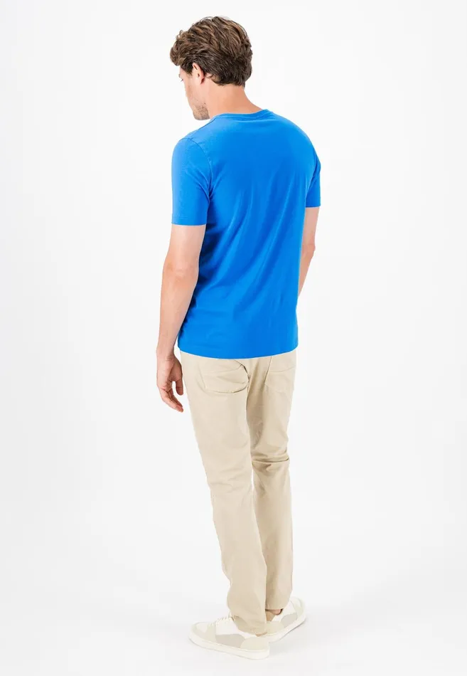 Tshirts Men FYNCHHATTON Tshirt With A Round Neckline Dark Emeraldvibrant Bluerustlight Khakicloud Bluegrass Greenflamepale Blush