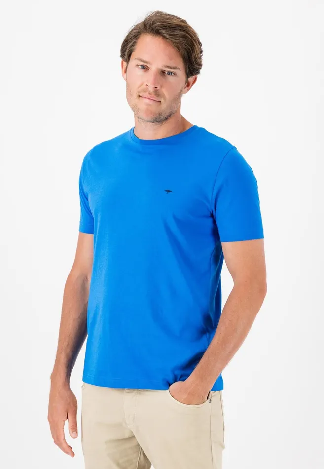 Tshirts Men FYNCHHATTON Tshirt With A Round Neckline Dark Emeraldvibrant Bluerustlight Khakicloud Bluegrass Greenflamepale Blush