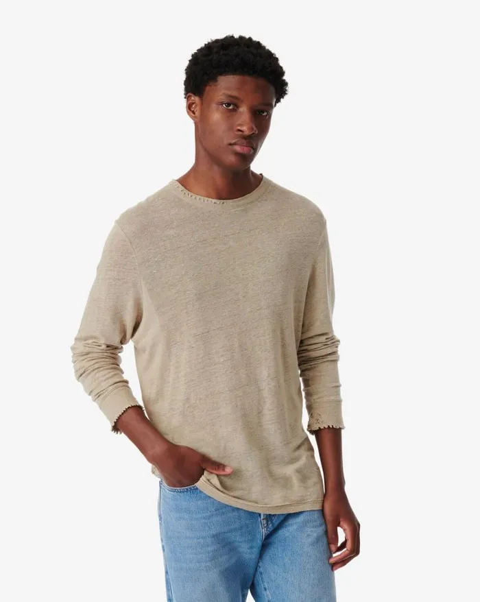 Tshirts Men IRO ARONA ROUNDNECK LINEN TSHIRT