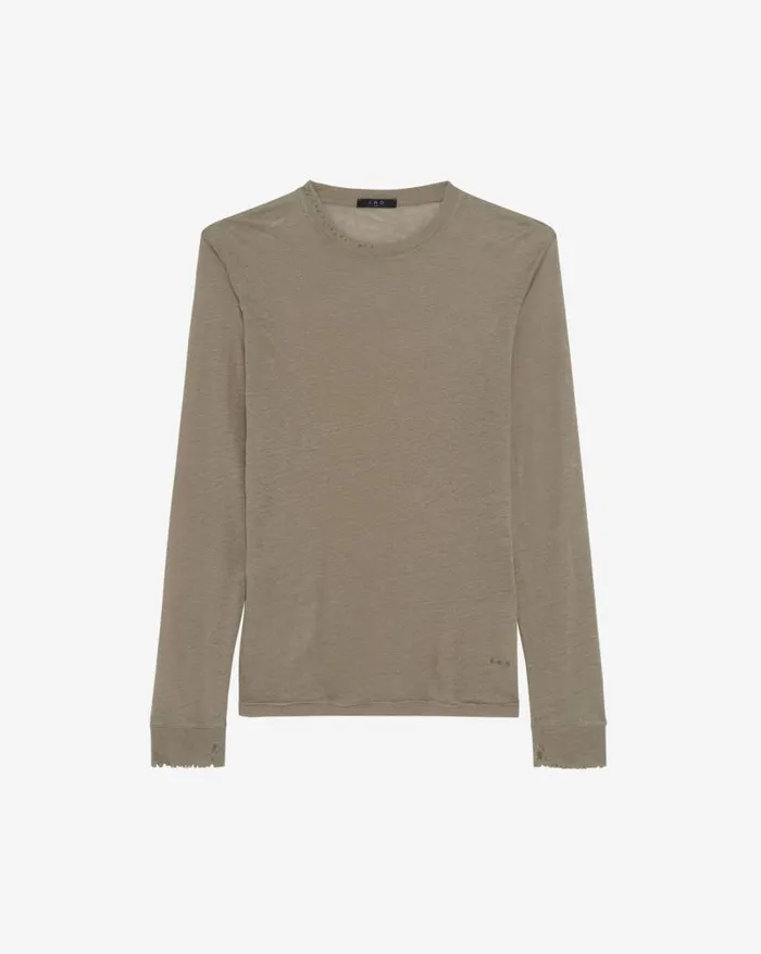 Tshirts Men IRO ARONA ROUNDNECK LINEN TSHIRT