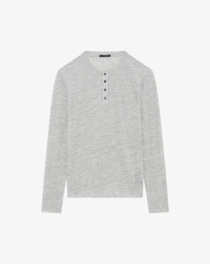 Tshirts Men IRO SANDRIO HENLEY NECK LINEN TSHIRT