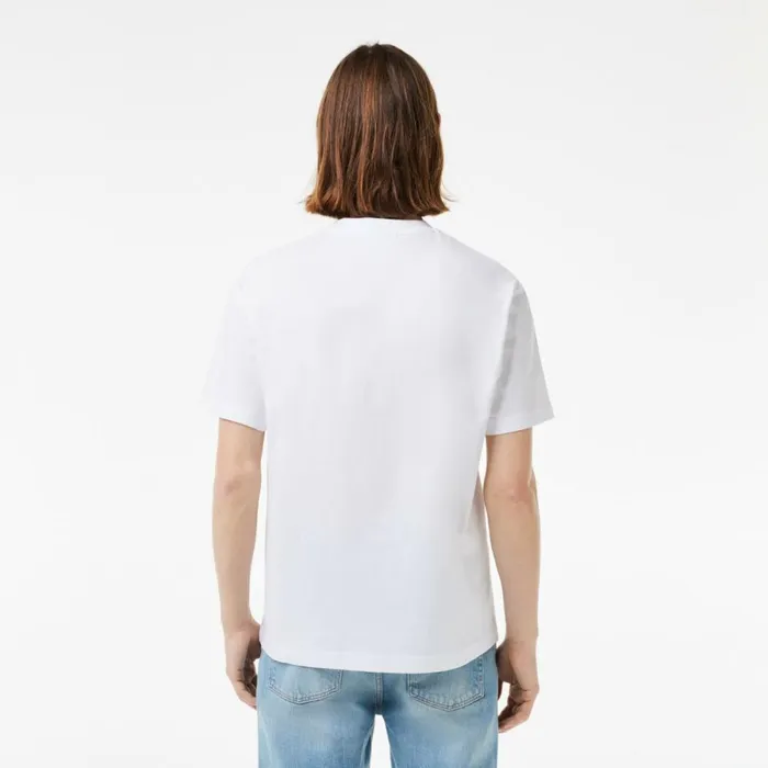 TShirts Men Lacoste Men039s Classic Fit Cotton Jersey TShirt White 001