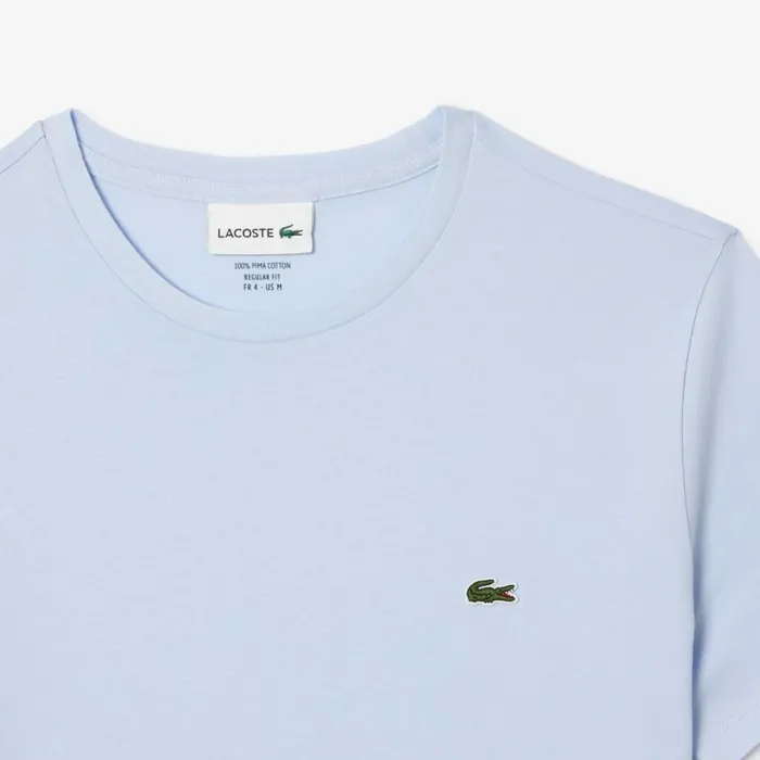 TShirts Men Lacoste Men039s Crew Neck Pima Cotton Jersey TShirt Phoenix Blue J2g