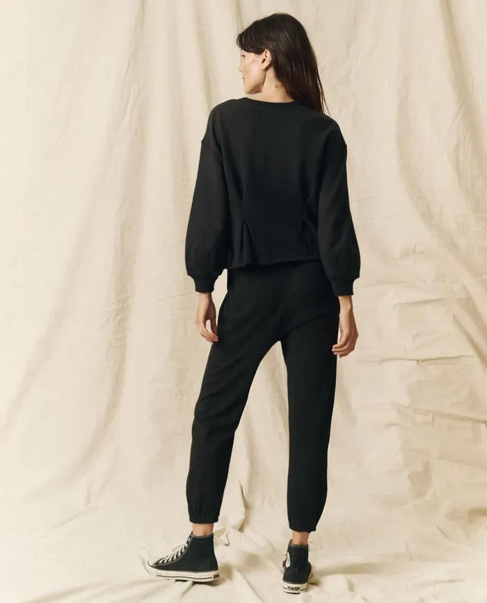 Tees and Sweats The Great The Corset Sweatshirt Almost Black