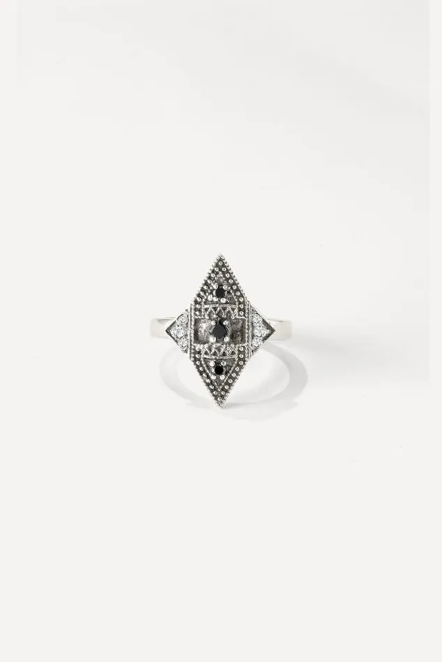 TelugaOnyx Silver Ring Shoes and Accessories Baandsh Jewelry