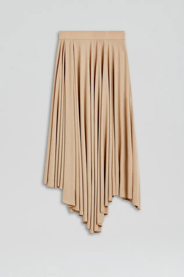 TINSEL DRAPE SKIRT CHAMPAGNE Skirts Scanlan Theodore Women TINSEL DRAPE SKIRT CHAMPAGNE Skirts Scanlan Theodore Women