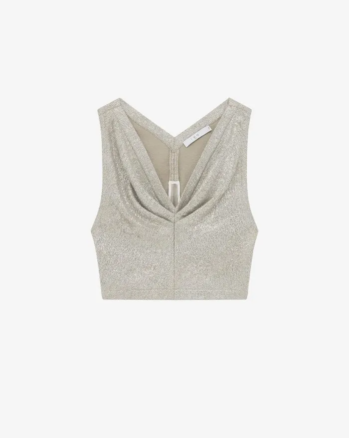 Tops and Shirts Women IRO SAMIRA LUREX JERSEY VNECK TOP