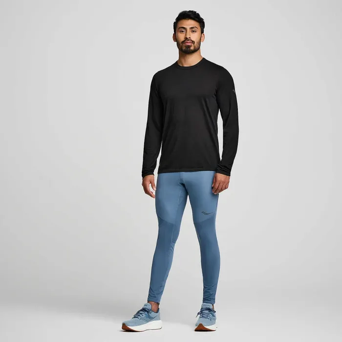 Tops Peregrine Merino Long Sleeve Black 8211 Saucony Men