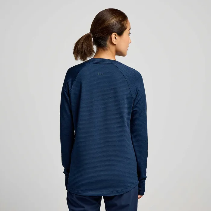 Tops Women8217s Triumph 3D Crew Navy Heather Saucony Women Tops Women8217s Triumph 3D Crew Navy Heather Saucony Women