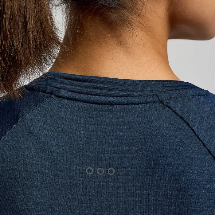 Tops Women8217s Triumph 3D Crew Navy Heather Saucony Women Tops Women8217s Triumph 3D Crew Navy Heather Saucony Women