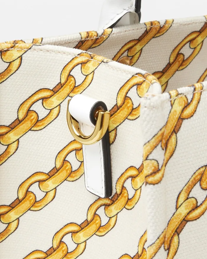 Totes Women Versace Chain Stripes La Medusa Small Tote Bag Print
