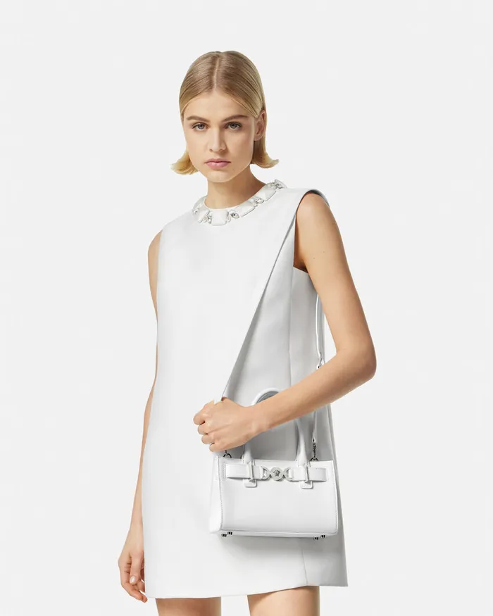 Totes Women Versace Medusa 03995 Small Tote Bag White
