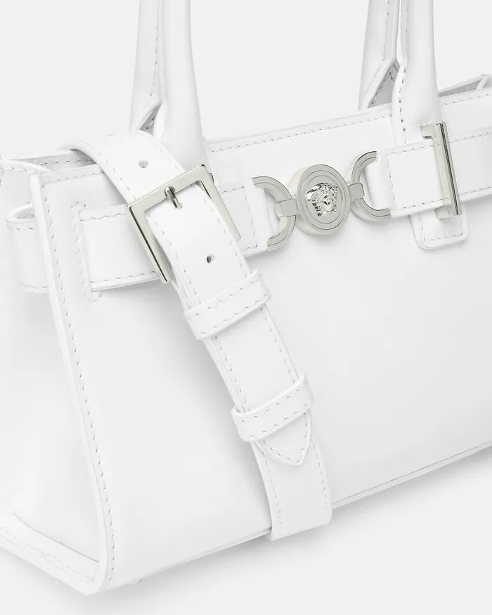 Totes Women Versace Medusa 03995 Small Tote Bag White