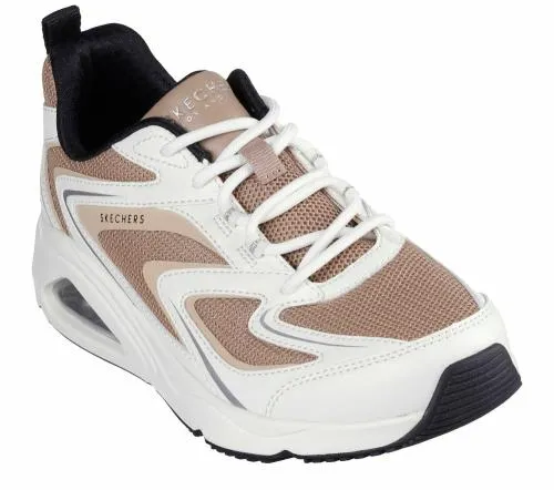TresAir Uno 8211 Street FlAir White Tan Women SKECHERS Lace Up