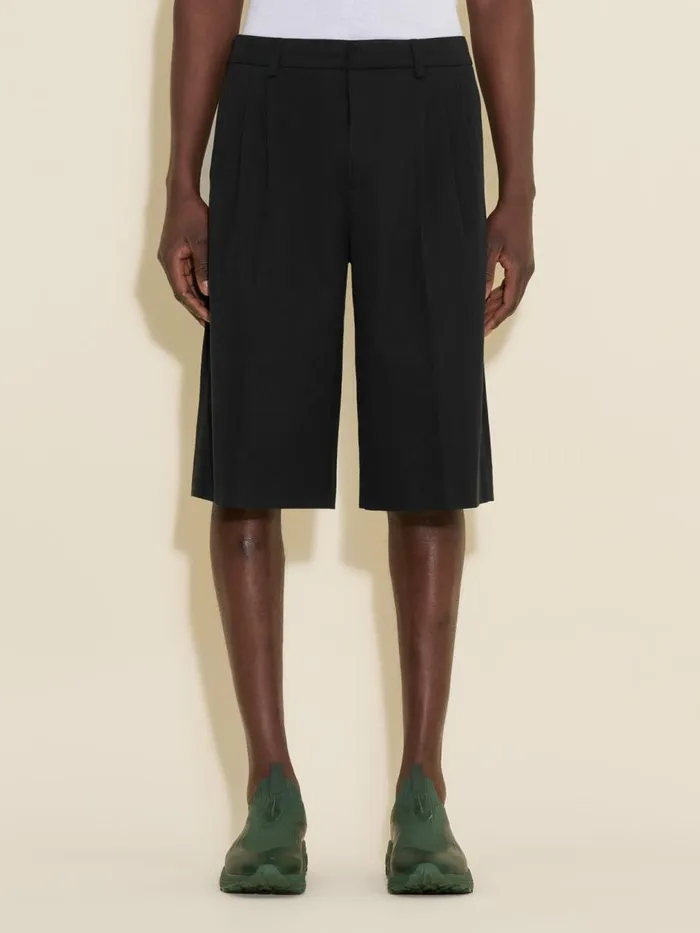 Trousers and Shorts Men Holzweiler Lino Pleat Shorts Black