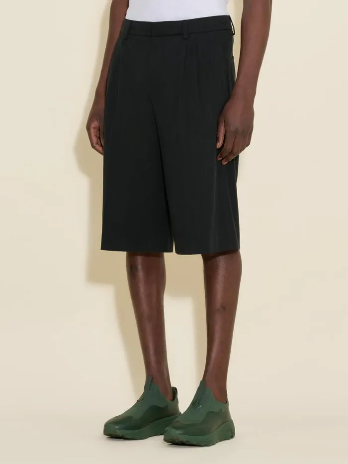 Trousers and Shorts Men Holzweiler Lino Pleat Shorts Black