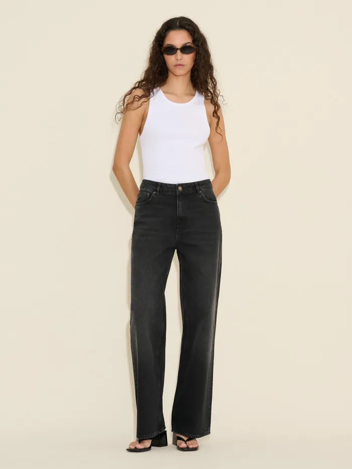 Trousers and Shorts Women Holzweiler W Wide Jeans Black Washed